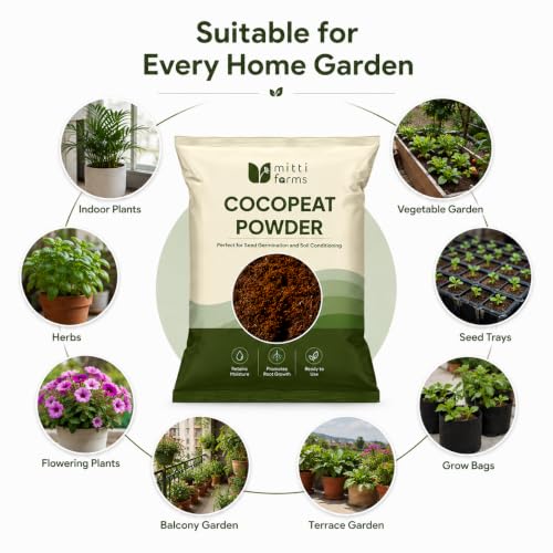Image of Cocopeat Powder for Plants & Gardening 900 g | Coco Peat Soil Conditioner for Potting Mix, Seed Starting, Indoor & Outdoor Plants, Home Garden, Grow Bags & Pots