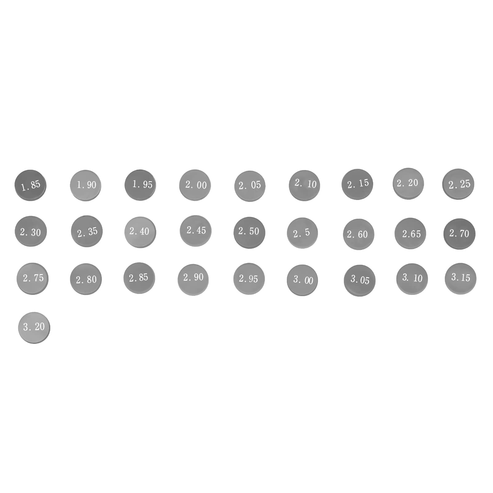 AHL Durchmesser: 10.0mm 3 x 28pcs 1.85mm-3.20mm Ventileinstellplättchen Ventil Shim Ventile einstellen für 1290 SUPER 2014-2015/400 XC-W 2008-2010/690 / ENDURO 2008-2015