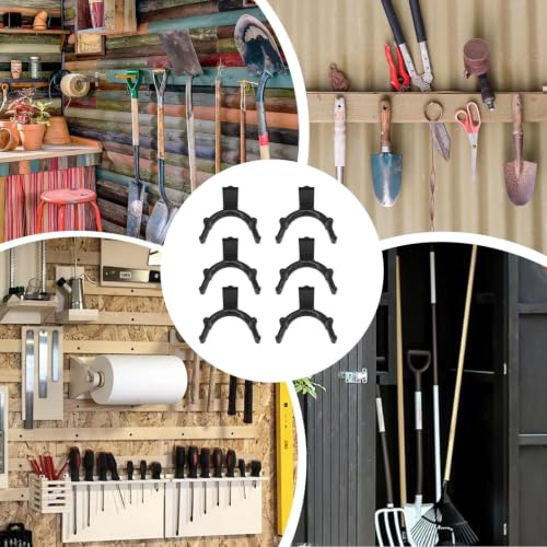 Ganchos de pared para garaje y soporte de pared resistente para palas y cables 5