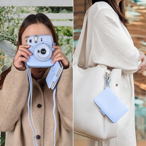 Funda con álbum para cámara Instax Mini 12 azul pastel miniatura 3