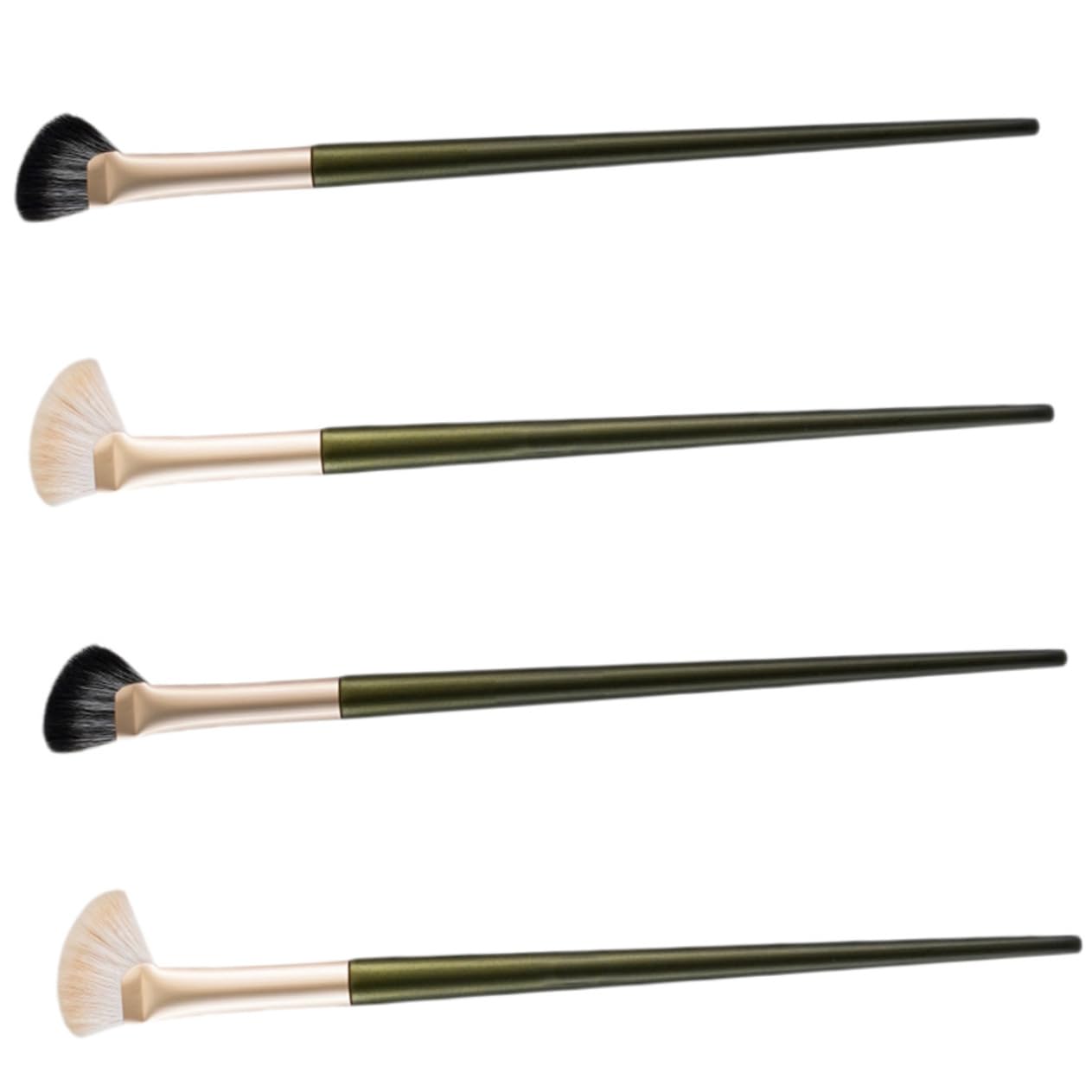 NOLITOY Professional Makeup Tools 4pcs Nose Contour Brush Set Angled Eyeshadow Brush for Face Beauty Tool Kit