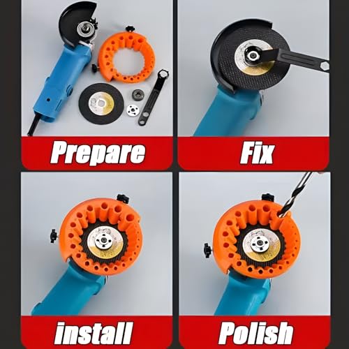 Image of Manual Drill Bit Sharpener Attachment (2-13 mm) - Heavy-Duty Plastic Angle Grinder Guide with Precision Sharpening | DIY & Professional Drill Bit Renewal Tool