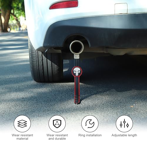 MOXRUQ Car Static Eliminator, Flex Automotive Anti-Static Strip Earth Belt, Car Static Grounding Strap for Safe Driving (Skull) by MOXRUQ - Image 3