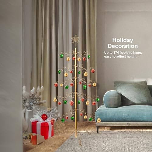 image for HOHIYA 6.5 Ft Wrought Iron Ornament Display Stand Christmas Tree Alter