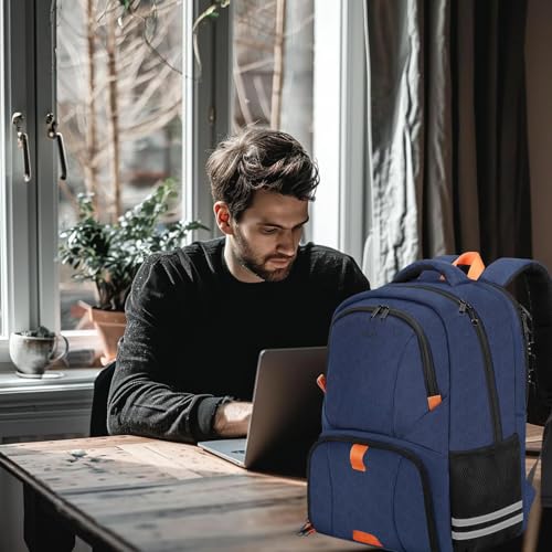 Image of Ytonet Gym Backpack for Men Women, Travel Backpack Fit 15.6 Inch Laptop | Water Resistant Lightweight Workout Bag with Shoe Compartment for Sports Camping Hiking Dark Blue