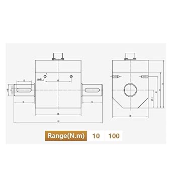 DYN-212 Rotating Dynamic Torque Sensor, Large Range Motor Rotary Transducer Tester for Long Distance Transmission(200N.m)