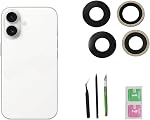 2pcs/Set Back Camera Lens Glass Replacement for iPhone 16 Camera Lens with Pre-Installed Adhesive + Repair Tool Kit
