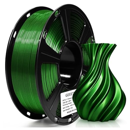 ⚡ Geeetech PETG Filament 1.75mm Metallic Green, Upgraded High-Strength 3D Printer Filament, Metallic Shimmer, Glossy Finish, ±0.02mm Precision-1kg Spool (2.2 lbs) for Most FDM Printers