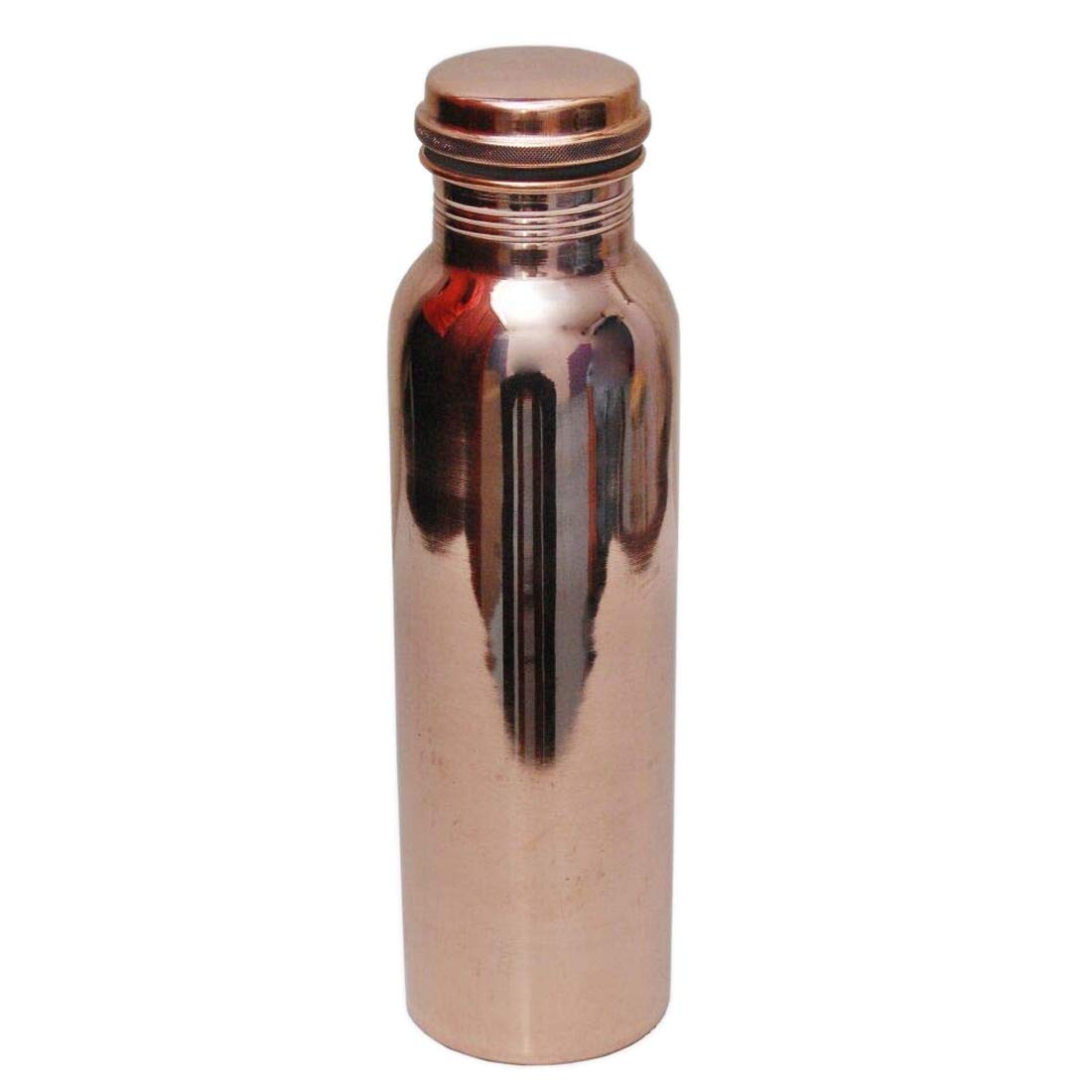 Copper Water Bottle - 34oz - Handcrafted Ayurvedic 100% Pure Copper Water Bottle for Drinking |Men & Women| Leak-Proof Lid BPA Free Non-Insulated & Eco Friendly with Premium Quality for Sport
