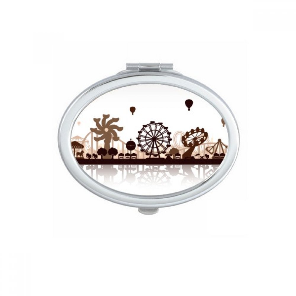 Miroir compact de poche roller coaster idéal pour vos retouches maquillage en voyage