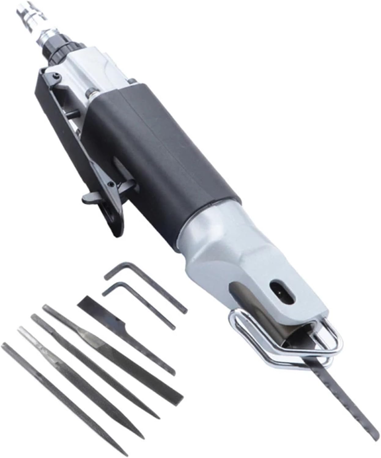 Strong Type Pneumatic Reciprocating File Saw Wood Air Cutter 10mm Stroke Dual Purpose Metal Surface Process With Six Accessory