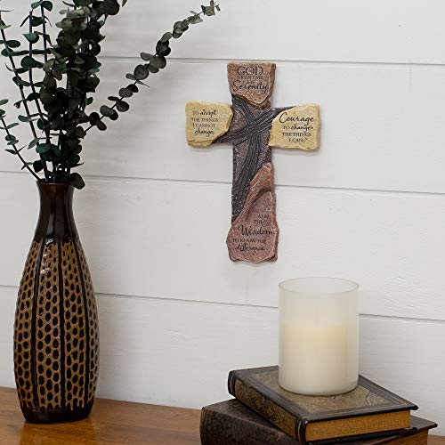 Dicksons God Grant Me The Serenity Prayer Slate 10 Inch Resin Hanging Wall Cross by Dicksons - Image 2