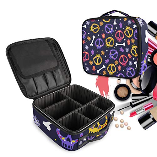 Trousse maquillage crâne violet rose coloré le cadeau parfait pour femmes et filles