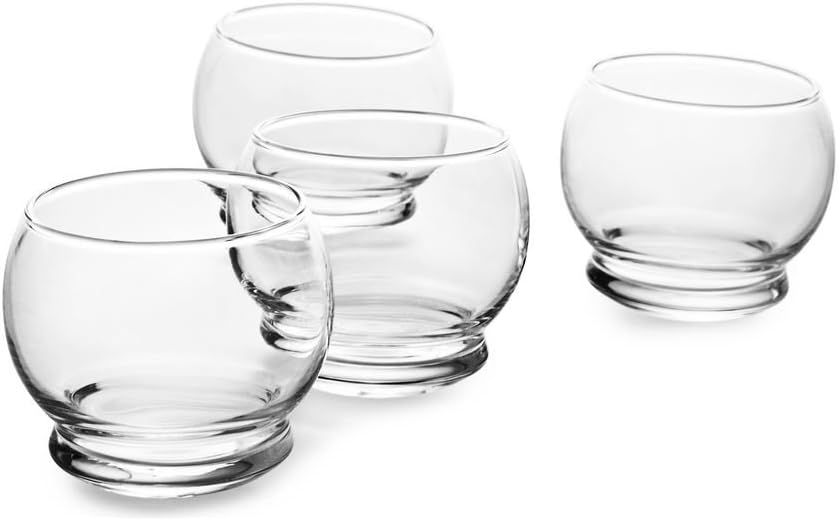Normann Copenhagen 120800 Wobble Glass Set of 4 Height 8 x Diameter 9 cm 25 cl