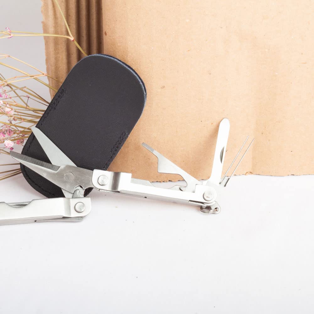 Outil multi-usages léger en acier inoxydable | Couteau de poche, scie, pinces, lime, ciseaux, ouvre-bouteilles - Franquimaison