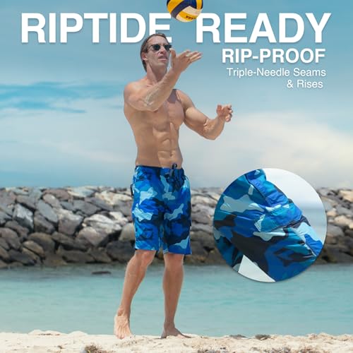 Image of Kanu Surf Men's Big Viper Extended Size Stripe Swim Trunk