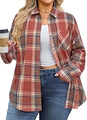G-04 Orange Plaid Flannel Shirt