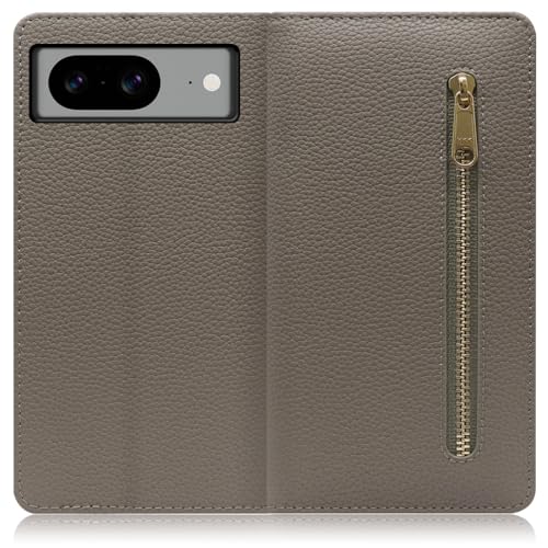 LOOF POCKET �{�v �t�@�X�i�[�t�� �蒠�^ �X�}�z�P�[�X for Google Pixel 8 �p �P�[�X �J�o�[ �蒠�^�P�[�X �J�[�h���[ �}�O�l�b�g�Ȃ� �x���g�Ȃ� �|�P�b�g �t�@�X�i�[ [�O���[�W��]