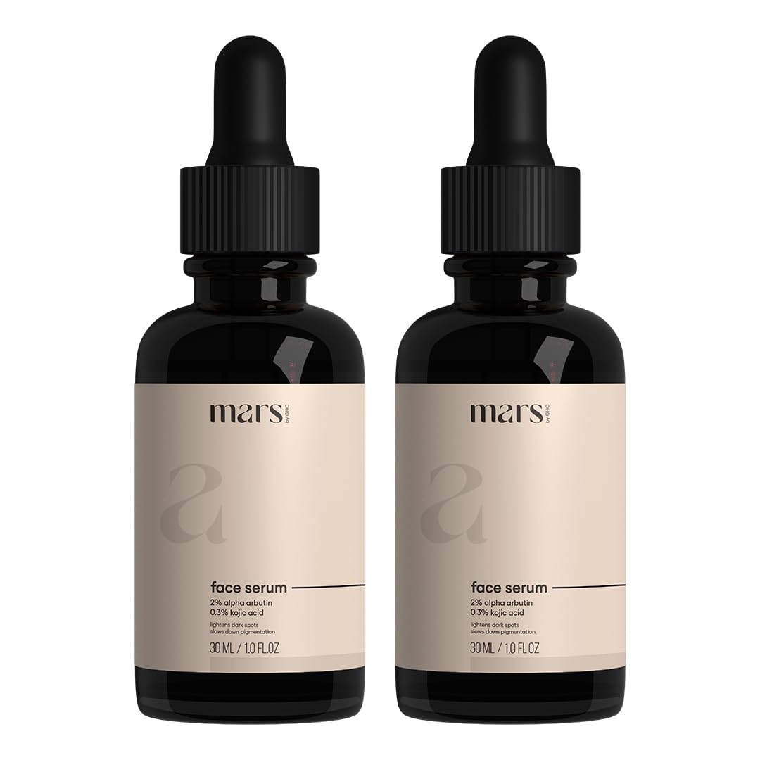 Mars by GHC 2% Alpha Arbutin & 0.3% Kojic Acid Serum | Dark Spot Remover with Hyaluronic Acid - Targets Blemishes, Acne Ma...