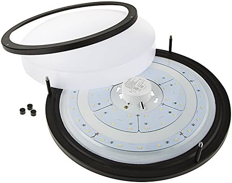 LB72166 LED Flush Mount Ceiling Light, Oil Rubbed Bronze, 16-Inch, 23W, (120W Equivalent), 5000K Daylight, 1610 Lumens, ETL & DLC Listed, Energy Star, Dimmable