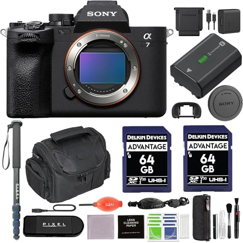 Image of Sony a7 IV Mirrorless Digital Camera Bundle with Gadget Bag, 64GB SD Card (2Pc), Monopod, Hand/Wrist Strap + More | Sony Alpha 7 IV