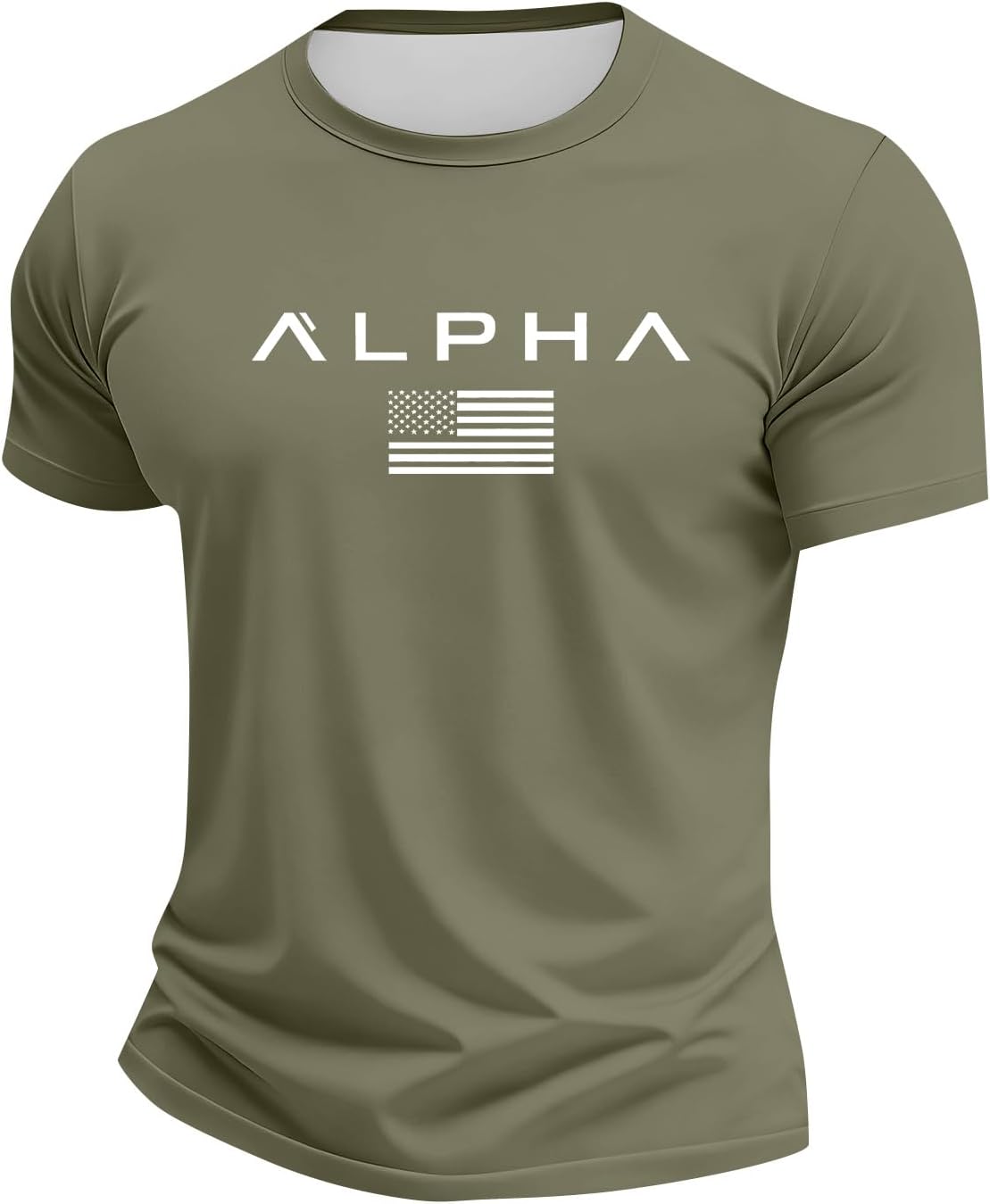 Mens Crew Neck T Shirts Wrinkle Free Casual Vacation Beach Summer Tops Fishing Business