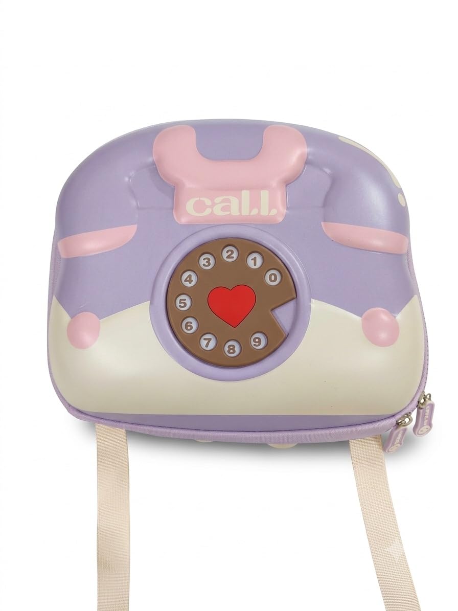 Retro Telephone Theme Kids Backpack and Lunch Bag Series 3D EVA Shell