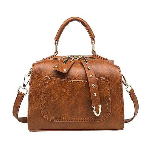 Sac à main rétro en cuir véritable tendance mini pochette bandoulière chic