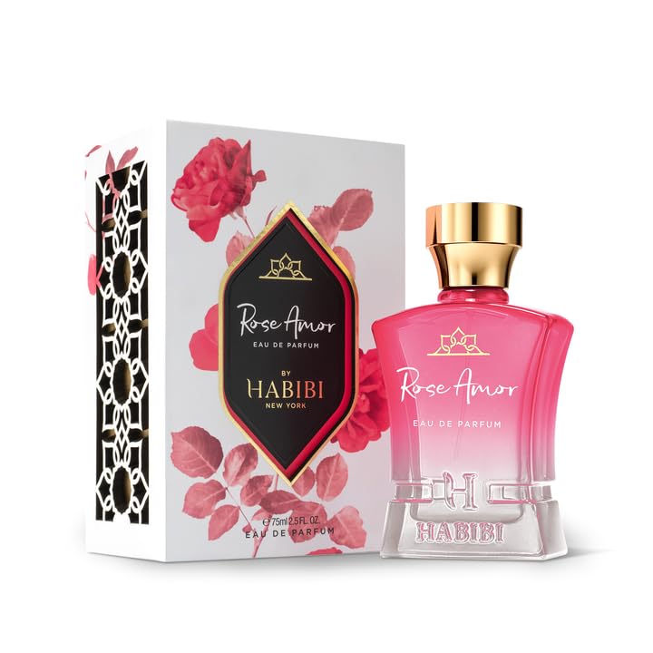 H HABIBI Rose Amor Arabian Perfume for Women – 2.5 oz (75ML) Long Lasting Women's Fragrance, Warm Spicy Floral Scent with White Pepper, Citrus & Amber Notes - Image 3
