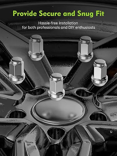 Image of AUTOPTIM 23PCS 1 /2-20 Lug Nuts - Replacement for 1987-2018 Wrangler JK, 2002-2012 Liberty, 1993-2010 Grand Cherokee Aftermarket Wheel 1.38'' Length 3 /4 inch 19mm Hex Chrome Closed End Solid Lug Nuts