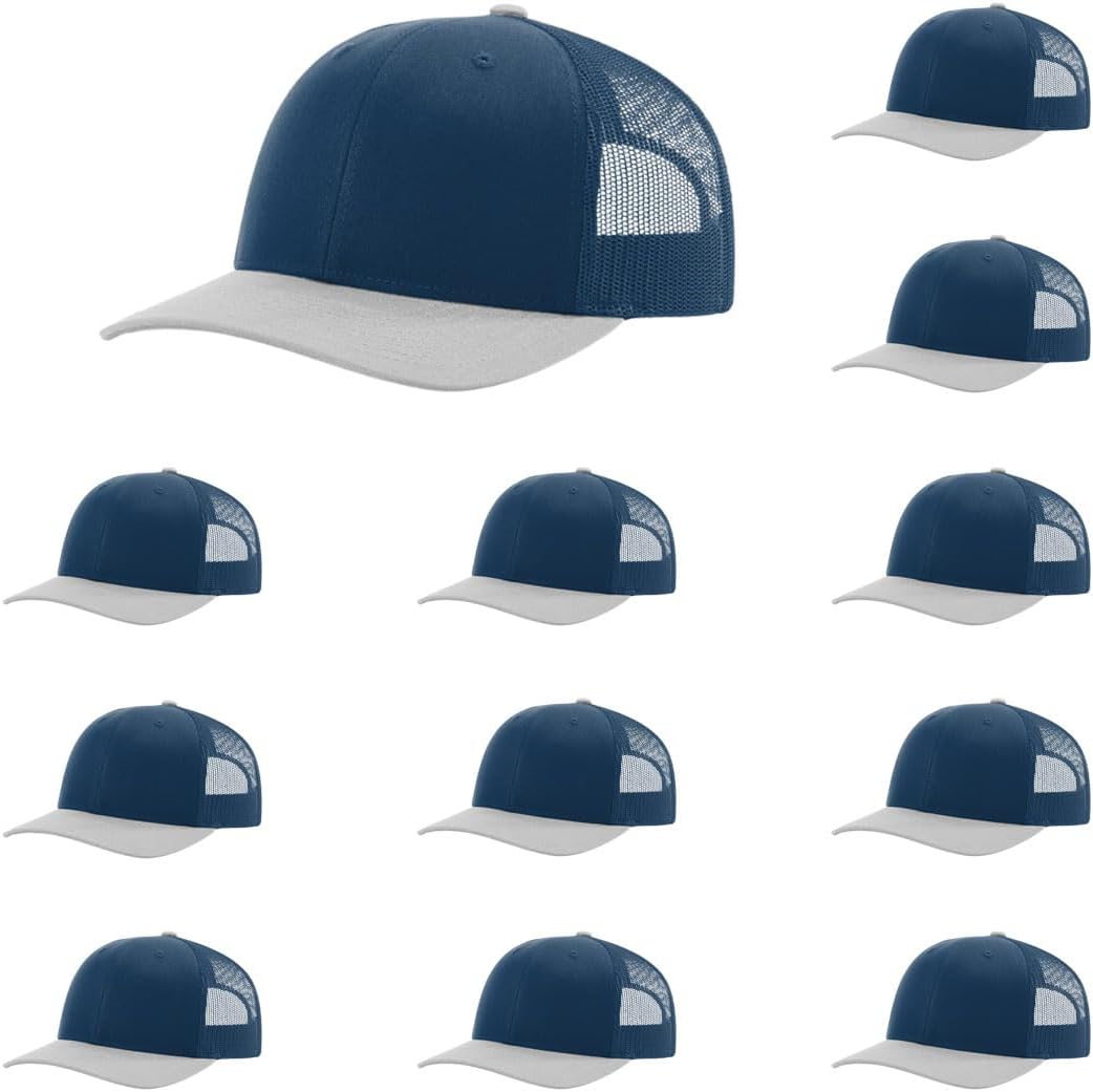 Richardson 112 Classic Six-Panel Adjustable Snapback Trucker Cap | Bulk Packs Available