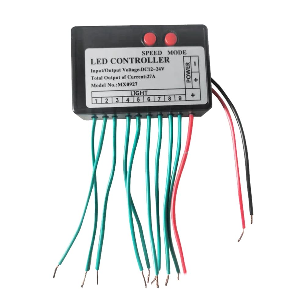 Controlador RGB para tiras led DC12V-24V con efectos de ráfaga y salto de agua