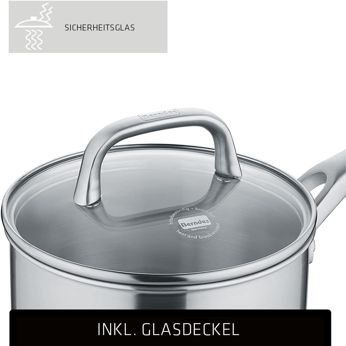 Berndes Tricion Resist 16 cm Saucepan with Lid 1.8 L Volume Suitable for All Hobs Including Induction Non-Stick Coating