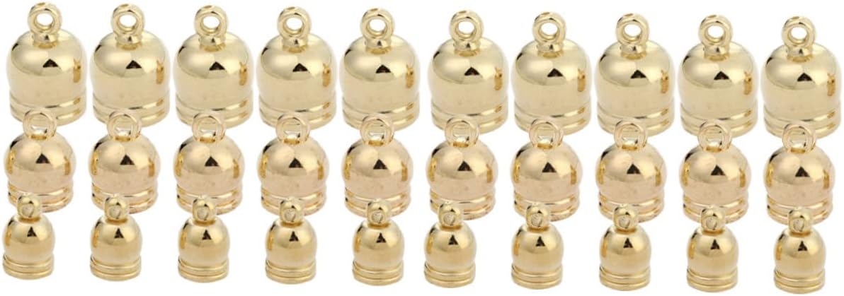 Homoyoyo 600pcs Tassel End Caps Versatile Cord Ends for Jewelry Making Includes Each for Keychains Necklaces and Bracelets