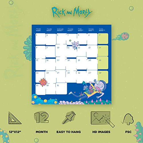 Grupo Erik Rick And Morty Wall Calendar 2023 12' X 12' FSC, Wall Calenadar - Image 3
