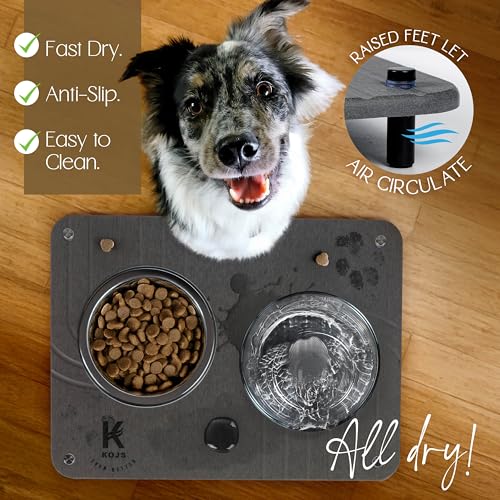 Stone dish drying mat for Kitchen counter, diatomite stone dish anti- slip feet, quick drying, Odorless, Heat Resistant, eco-friendly mat 15.7 “x 11.8 “, and mini mat (Pure white 15.7 “ x 11.8 “) by KOJS - Image 7