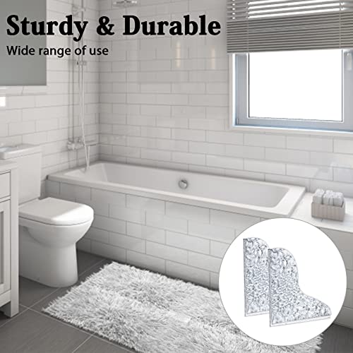 Fantasyon Acrylic Shower Splash Guard 2 Pack Self-Adhesive Tub Splash Guards Bathtub Corner Splash Guard To Keep Water In Shower #TOP5