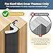 40FT Weather Stripping Door Seal, Kerf Style Foam Strip for Large Gaps, with Scraper Tool for Exterior and Interior Frames, Black