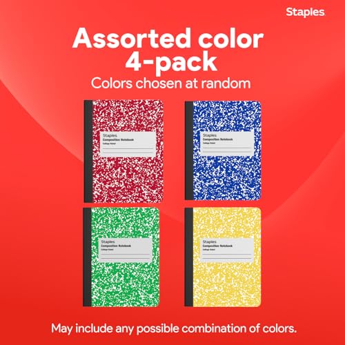 Cahier de composition ligné avec couverture rigide assortie 100 feuilles pack de 4 - 5