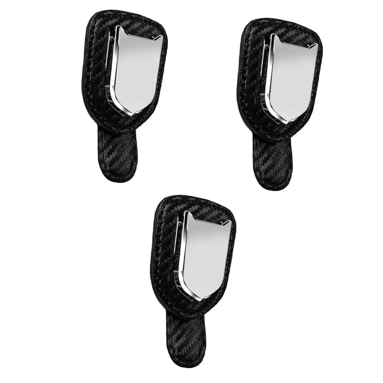 ULTECHNOVO 3stücke Praktischer Auto Sonnenbrillenhalter Aus Pu Karbonfaser- Visor Clip Für Brillen Und Karten Leicht Zu Befestigen Schockabsorbierend Und Kratzfest Für Sicheres Fahren