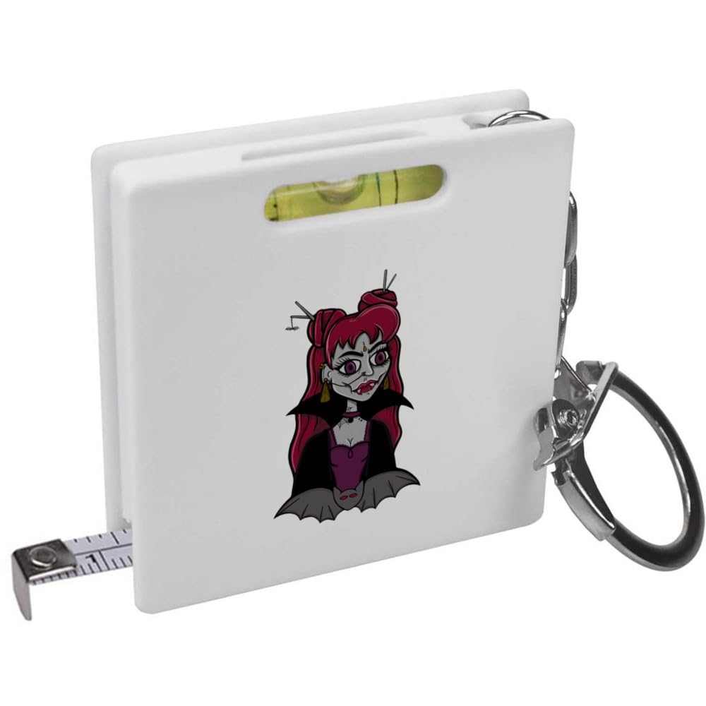 Azeeda 'Vampire Girl' Keyring Tape Measure/Spirit Level Tool (KM00023081)
