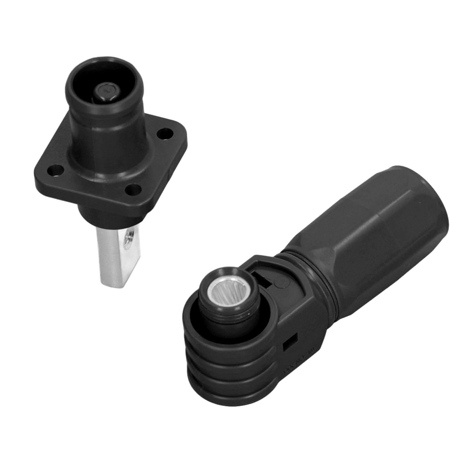 2Pz Connettore di stoccaggio della batteria di energia, Terminale a spina rapida M8 Connettore di alimentazione della batteria ad alta corrente impermeabile IP67 200A (BLACK)