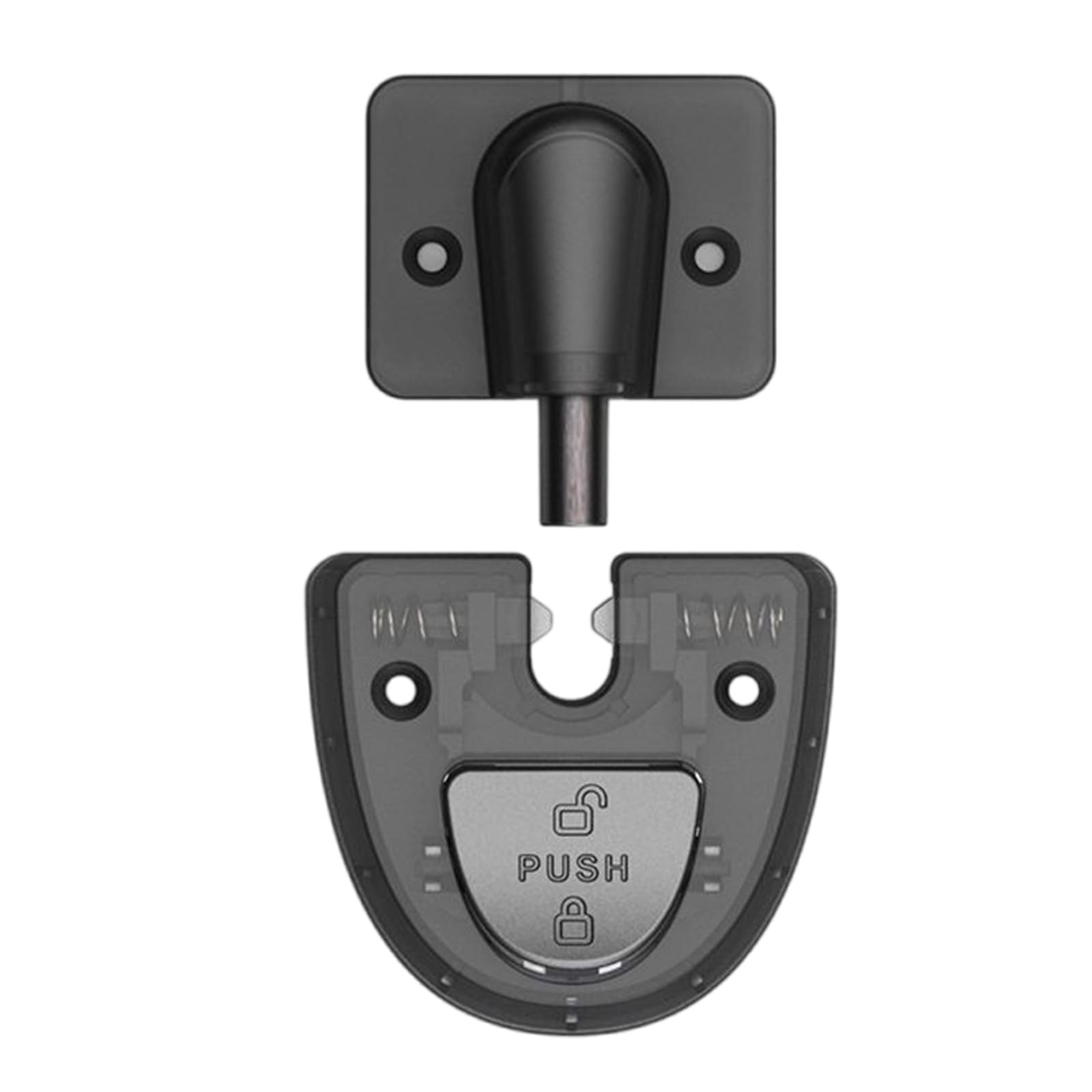 Nucelit Space Black Door Stoppers Without Drilling Silents Floor Mount Portable Door Holders For Bottom Of Adhesive Or Screws Silents Floor Doorstop