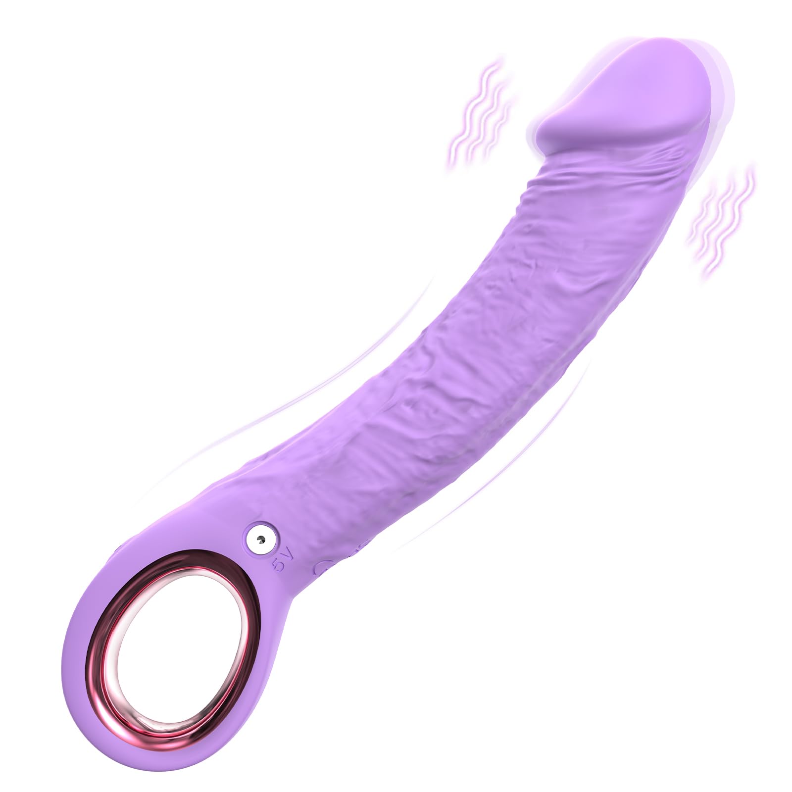 Juguetes sexuales de 7 8 pulgadas, vibrador de punto G, consolador realista con 10 modos de vibración, vibrador de clítoris impermeable, juguetes para adultos, consoladores de silicona, juguete sexual femenino, herramientas de placer sexual para mujeres, morado