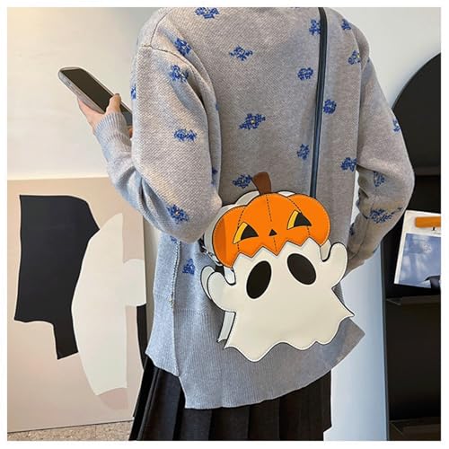 Halloween Purse Ghost Shape Clutch Chain Shoulder Bag Party Small Crossbody Bag Spooky Gothic Cute Purses with Pendent3
