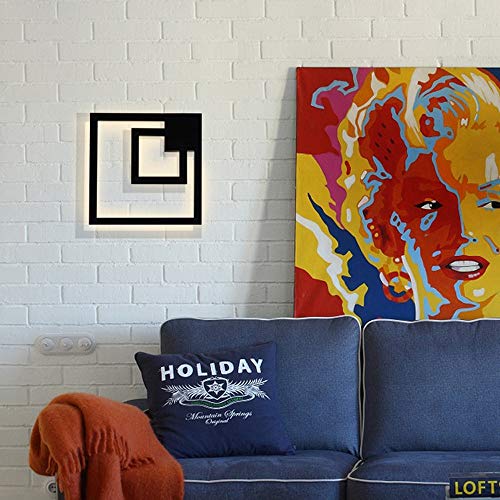 Applique murale LED noir mat 35cm pour chambre et couloir - 3