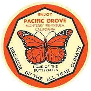 Monterey Peninsula California Pacific Grove Vintage Decal Sticker Souvenir Skateboard Laptop