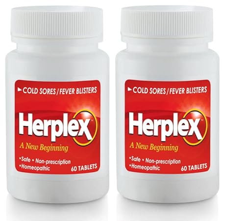 Herplex Tabletas premium | Ayuda contra brotes y herpes labial sin efectos secundarios | Ayuda a aliviar y reducir rápidamente los síntomas del dolor labial y ampollas de fiebre | 60 tabletas