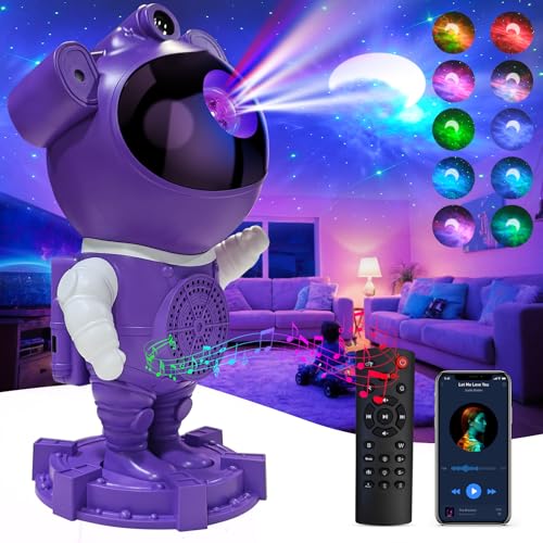 Star Projector Astronaut Galax Projector-Bluetooth Music- White Noise for Sleep-Star Moon Nebula Night Light for Bedroom,360° Adjustable Galaxy with Remote,Timer,Room Decoration,Gift Choice for Party