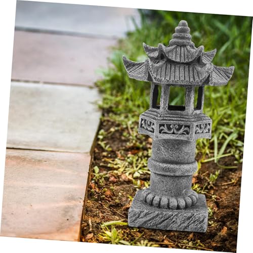 Lanterne japonaise résine statue zen asiatique décoration jardin extérieur et pelouse